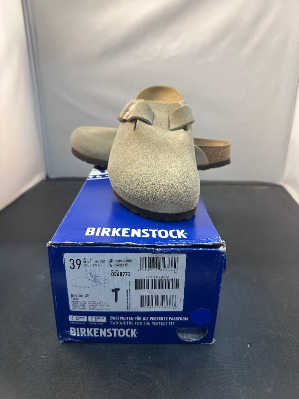 Birkenstock Boston Taupe 39 UK 5.5 US L 8 M 6
